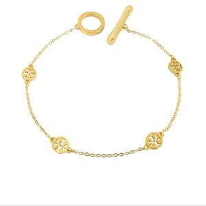 Tory Burch Logo Toggle Bracelet New